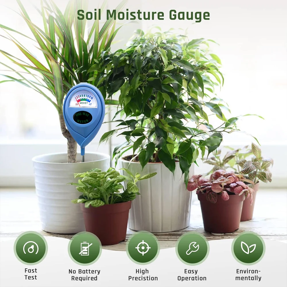 

Измеритель влажности почвы, счетчик воды для растений для домашних растений, тестер почвы, комплект для тестирования почвы для сада, газона, фермы для использования в помещении и на открытом воздухе, N