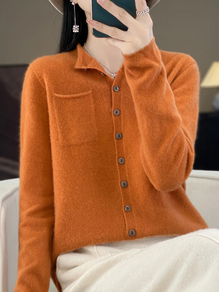 女性用サマーウールセーター,フリルカラー,100% コレクション,ピュアウールカーディガン,婦人服,grace knitwearトップス,春のファッション,新品,2024