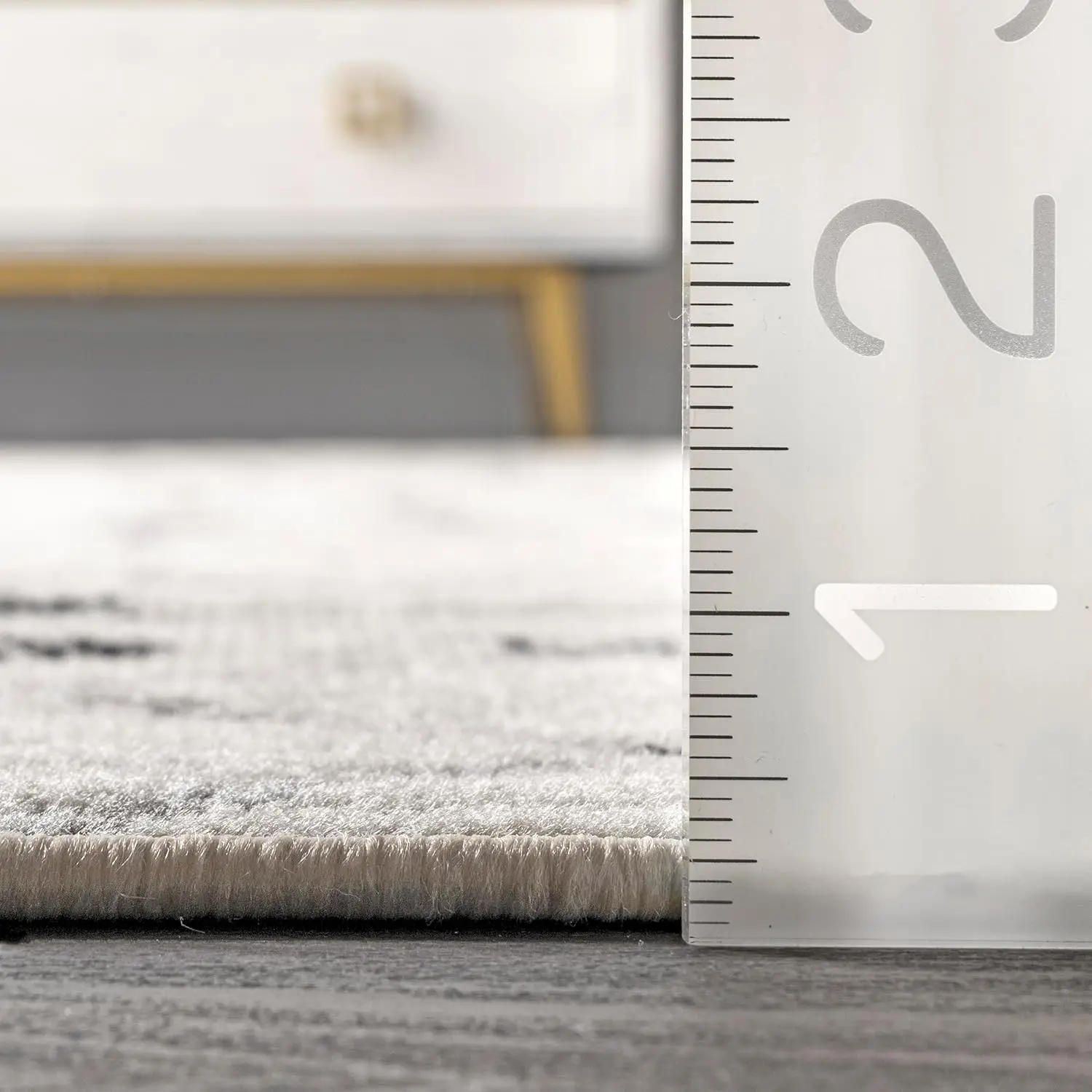 

9' x 12' Indoor Performance Area Rug, Stain-Resistnat, Pet and Kid Friendly, Durable, High-Traffic, Zola ivory/grey