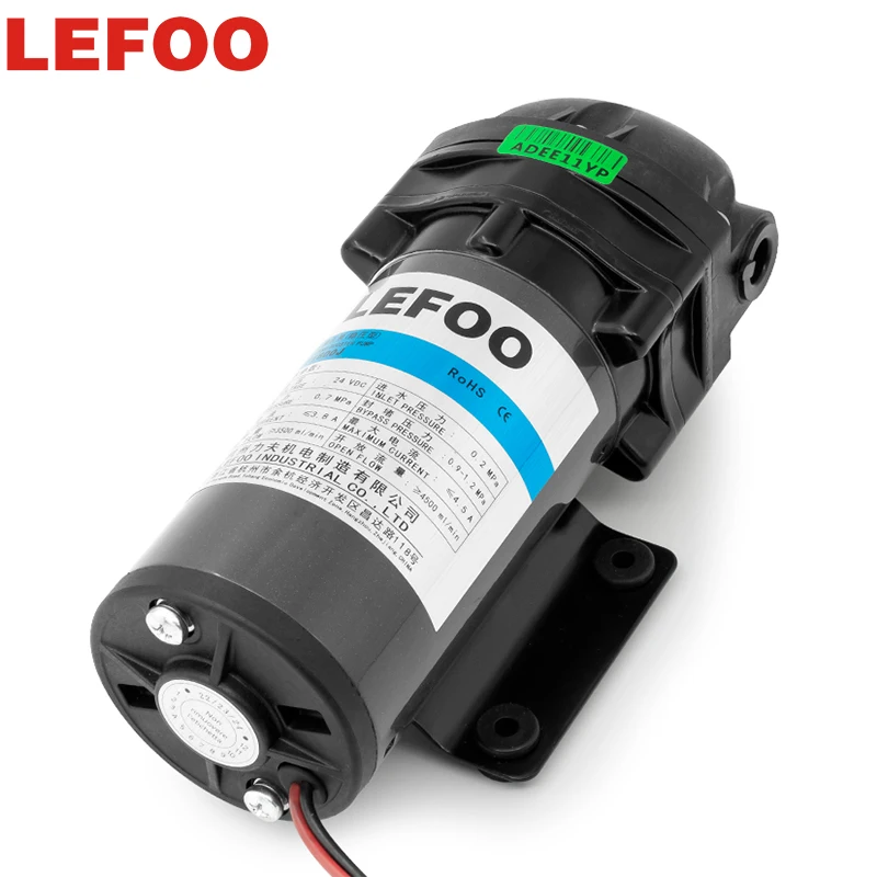 

LEFOO 800GPD Diaphragm Pump 24v Dc Reverse Osmosis Ro Water Pump for Water Purifier/High Pressure Spray