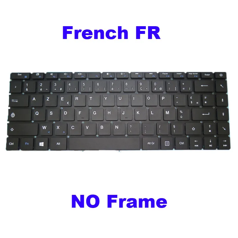Laptop Replacemen US FR Keyboard For Teclast F6 TB01 MB3081003 YXT-NB93-126 YXT NB93-126 93-126 English (ESC long key) Black New