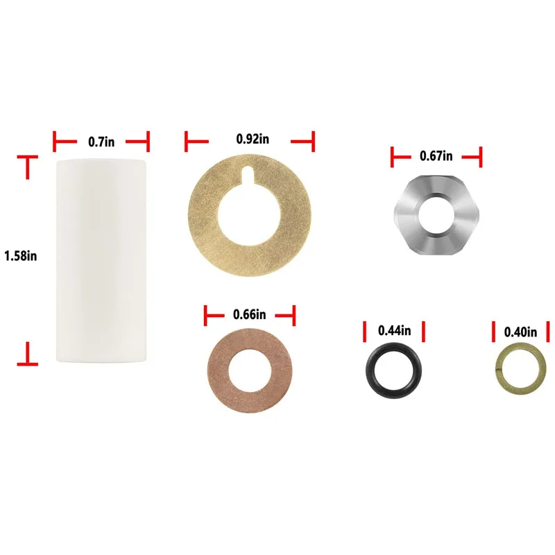 AR2546 Pump Piston Kit Ceramic Plunger Repair Kit 18mm for Annovi Reverberi RK, RKA, RKV, XRCA, XRV, XRCV Pumps