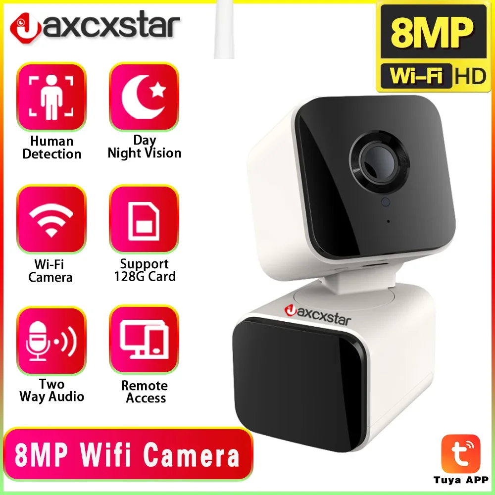 

Tuya Smart Life 4K 8MP Dual Lens Dual Screen Motion Detect security protection Two-Way Audio WIIF PTZ Indoor Camera