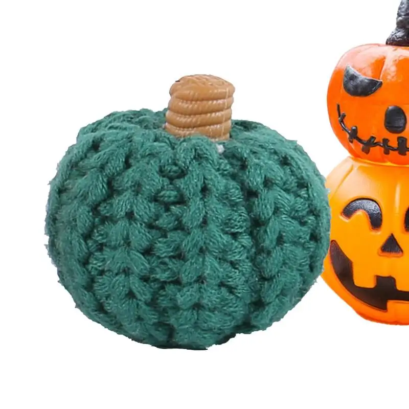 Handcrafted Mini Knitted Pumpkin Set Table Setting For Fall Entertaining Colorful Pumpkin Party Decoration Props Halloween Decor