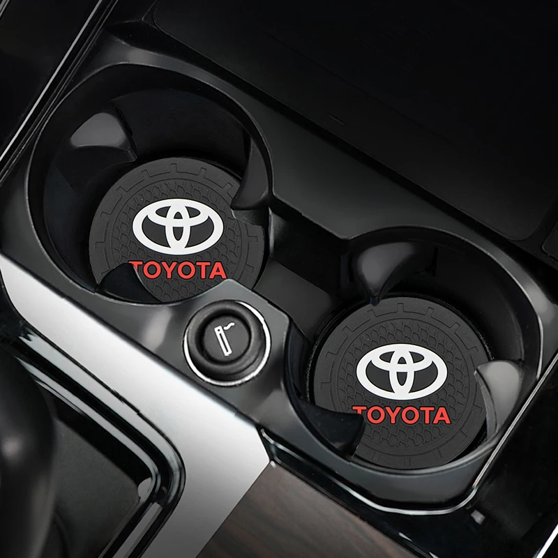 1/2 قطعة كوستر تصفيف السيارة عدم الانزلاق وسادة حامل أكواب الماء حصيرة لتويوتا كورولا يارس Rav4 أفينسيس أوريس كامري سيكويا C-hr 86