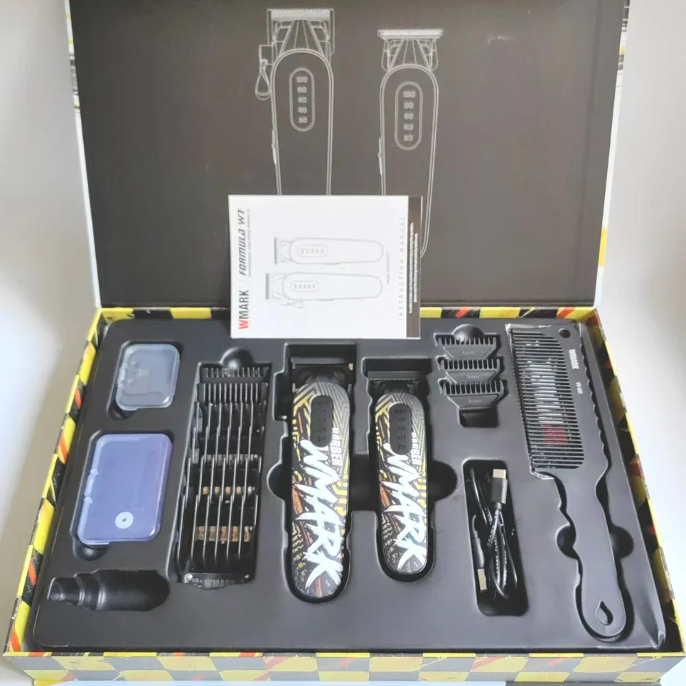 2024 New  WMARK NG-8631KIT HIGH SPEED HAIR CLIPPER Trimmer SET, Men's Oil Head Engraving Electric Detail Trimmer