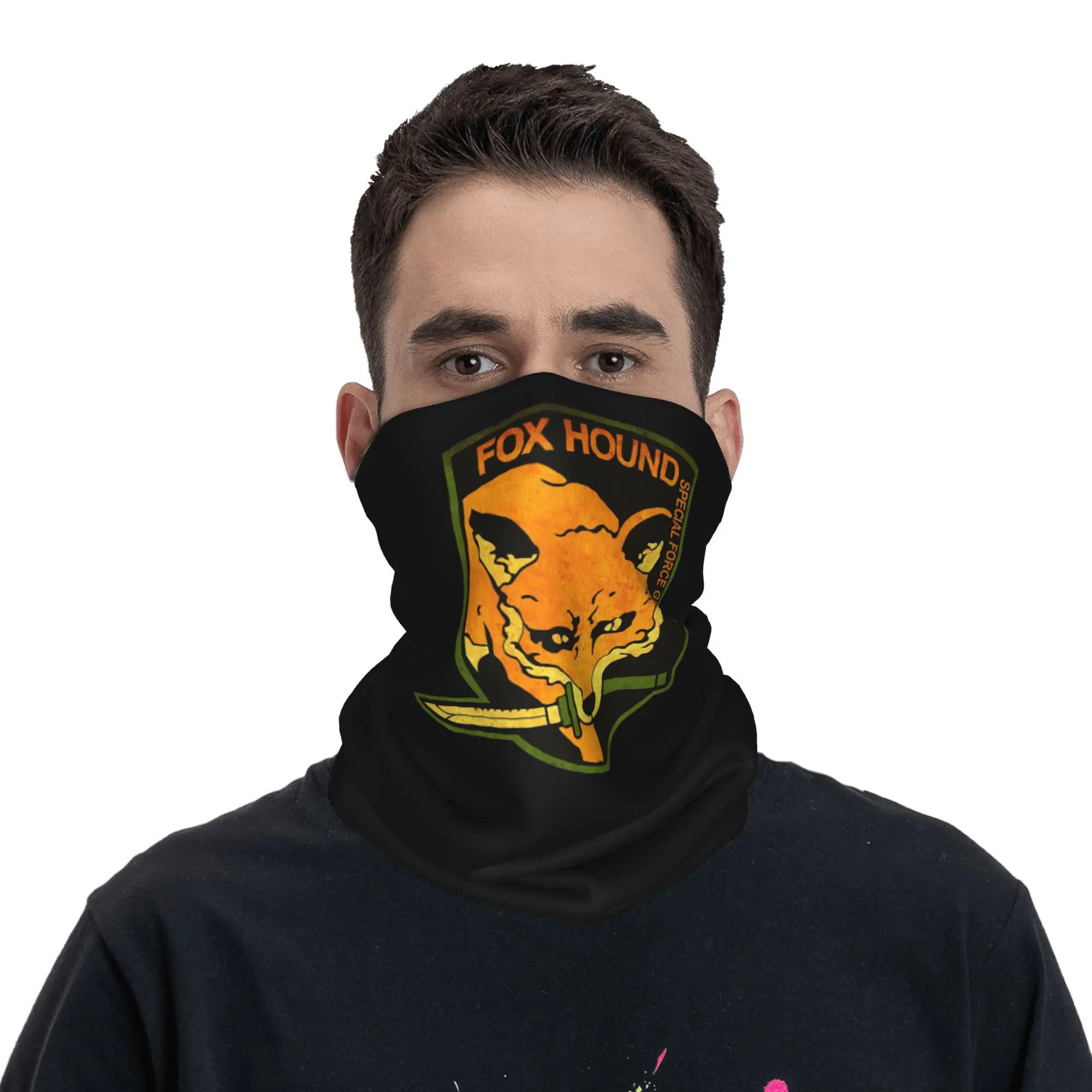 METAL GEAR SOLID Fox Hound Rust Logo Bandana cou couverture imprimé écharpe chaude cyclisme écharpe course unisexe adulte respirant