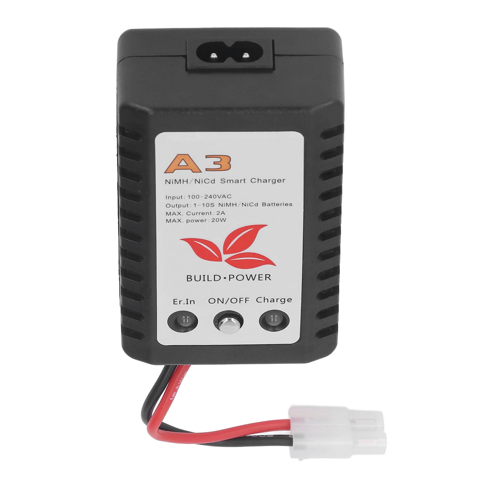 20W Smart Battery Charger with LED Indicator for 6V 7.2V 8.4V 9.6V NiMH NiCd Cell Pack AC 110‑240V US Plug