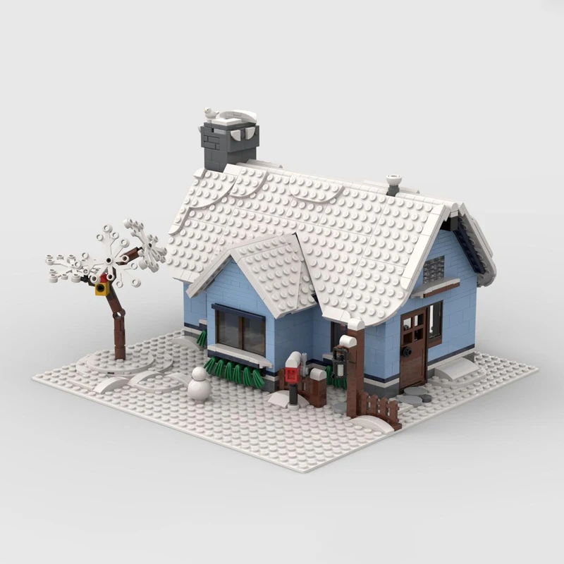 890 pezzi MOC Building Blocks Toy Winter Cottage 890 pezzi Regalo di festa creativo per Natale