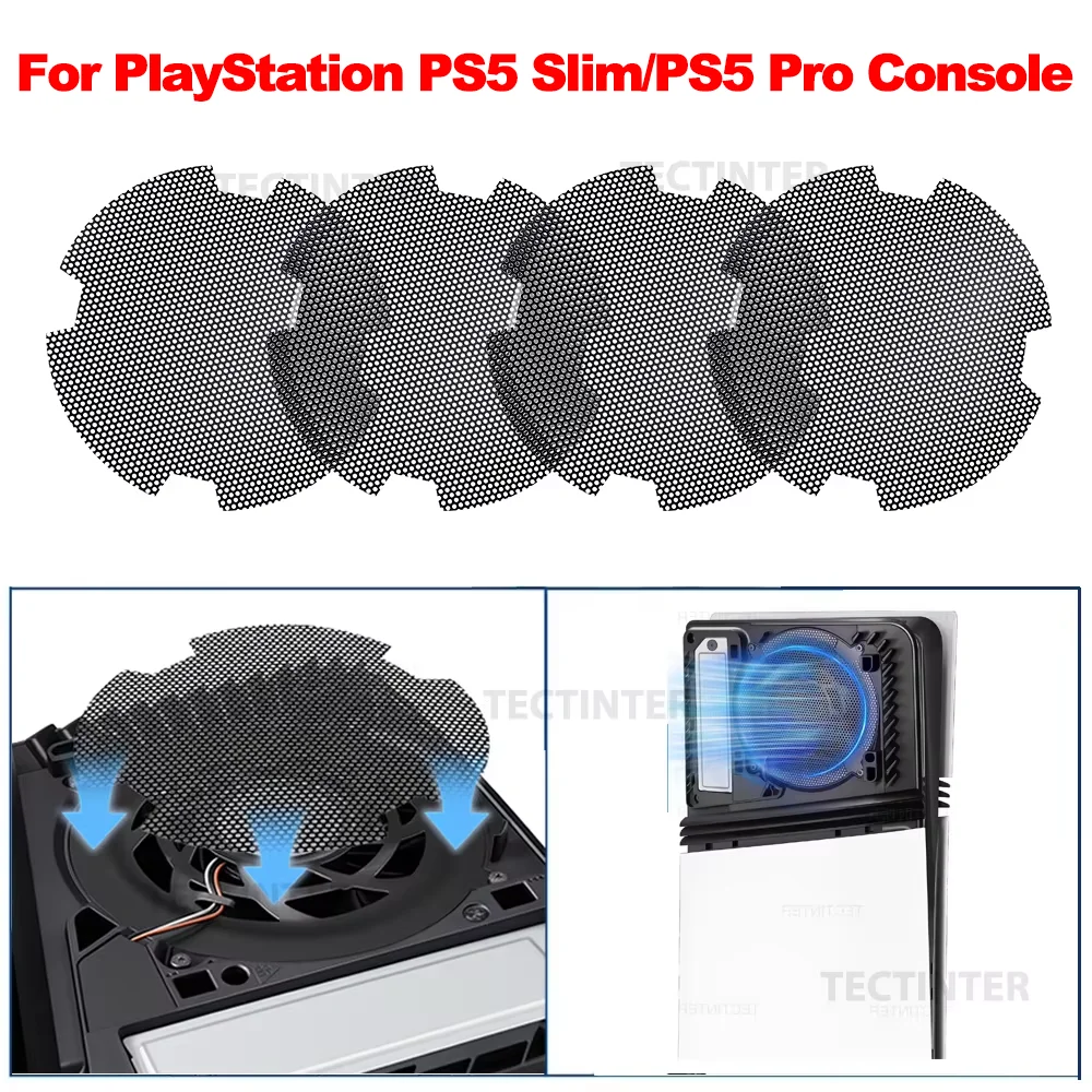 Filtro de polvo para consola PS5 Slim/PS5 Pro, funda de malla a prueba de polvo, Protector transpirable para PlayStation 5 Slim, 2/4 Uds.