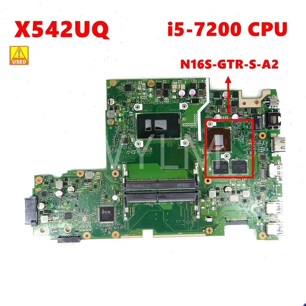 

X542UQ i5-7200 CPU Mainboard For ASUS X542U X542UR X542UQ X542UN X542URR X542 laptop Motherboard Used