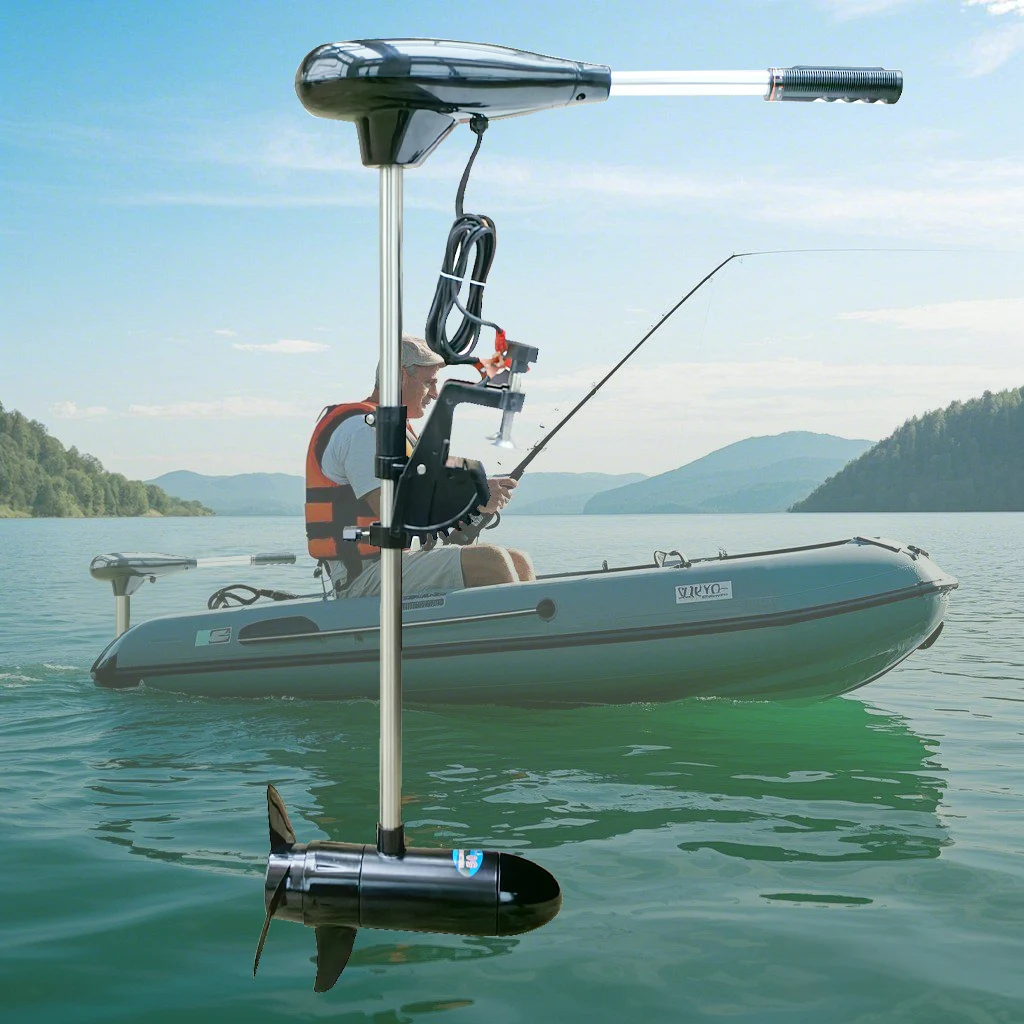 18/28/40/50/60 LBS 12V Electric Trolling Motor 260W Outboard Boat Engine Transom Mount Inflatable Fishing Kayak Propeller