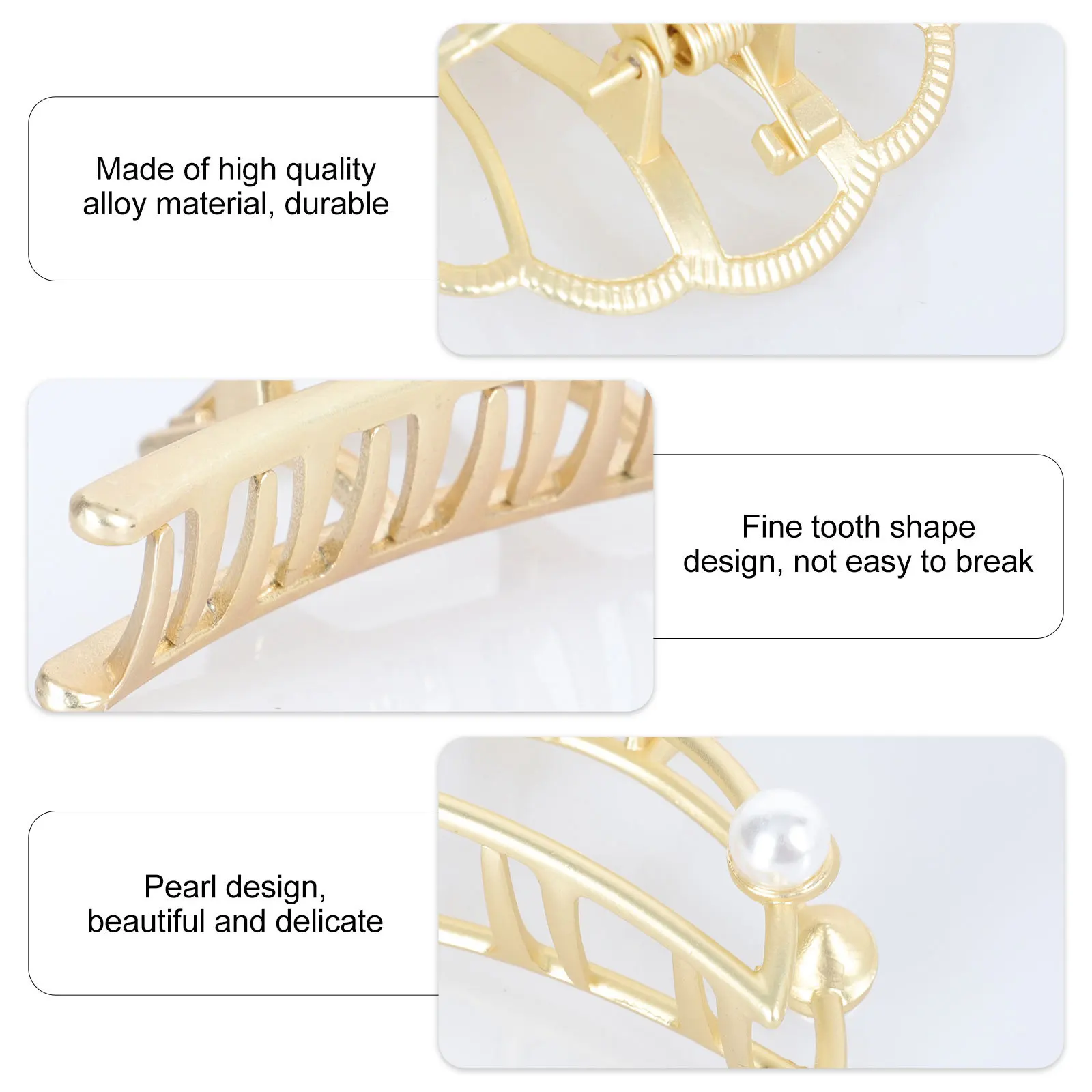 

4 шт., зажим для волос, большая прочная гибкая заколка для душа, ванны, макияжа, креативный металлический аксессуар для волос для женщин, заколка для волос из сплава