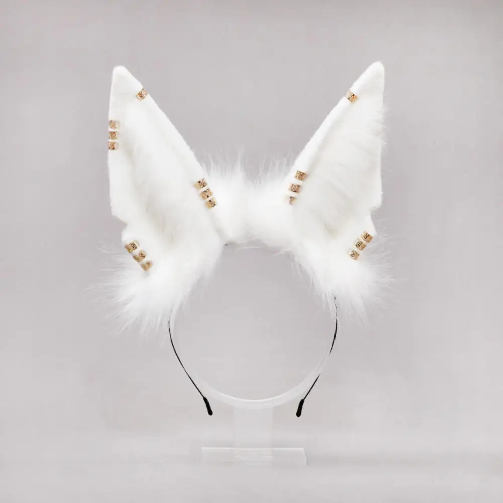 1pcs plush hairband peludo cabeça de lobo animal orelhas cosplay acessórios para o cabelo festa clube headbands