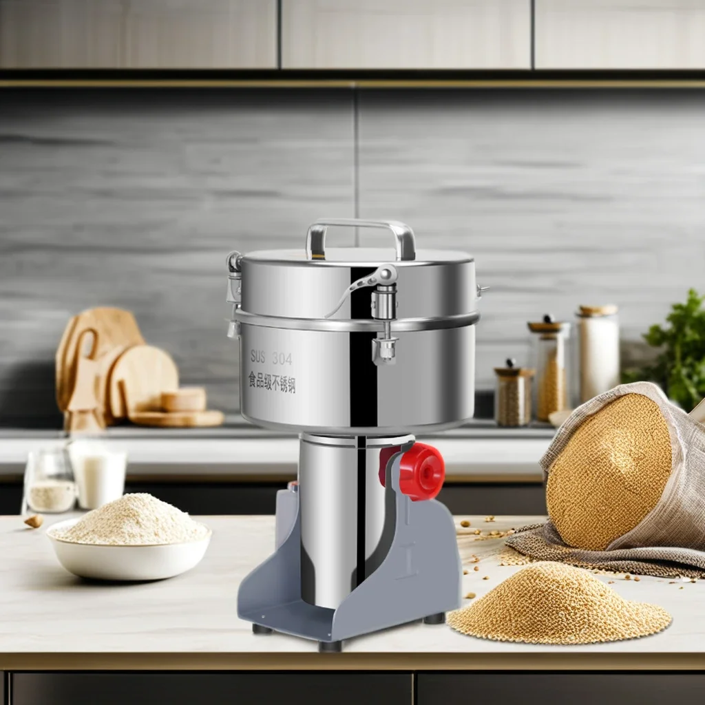 Multifunctional Flour Grinder Mini 3000g Flour Mill Machine Coffee Wheat Corn Grain Home Use Automatic Spicesr Grinder