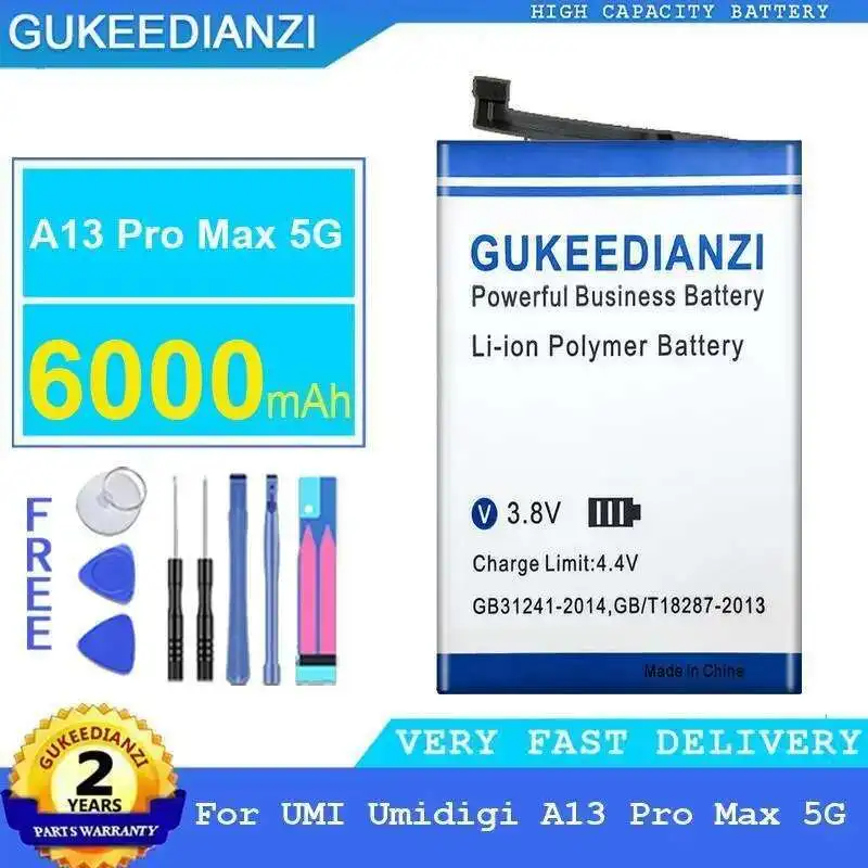 

For Umi Umidigi A13 Pro Max 5G 6000Mah Mobile Phone Battery Reliable Power Supply