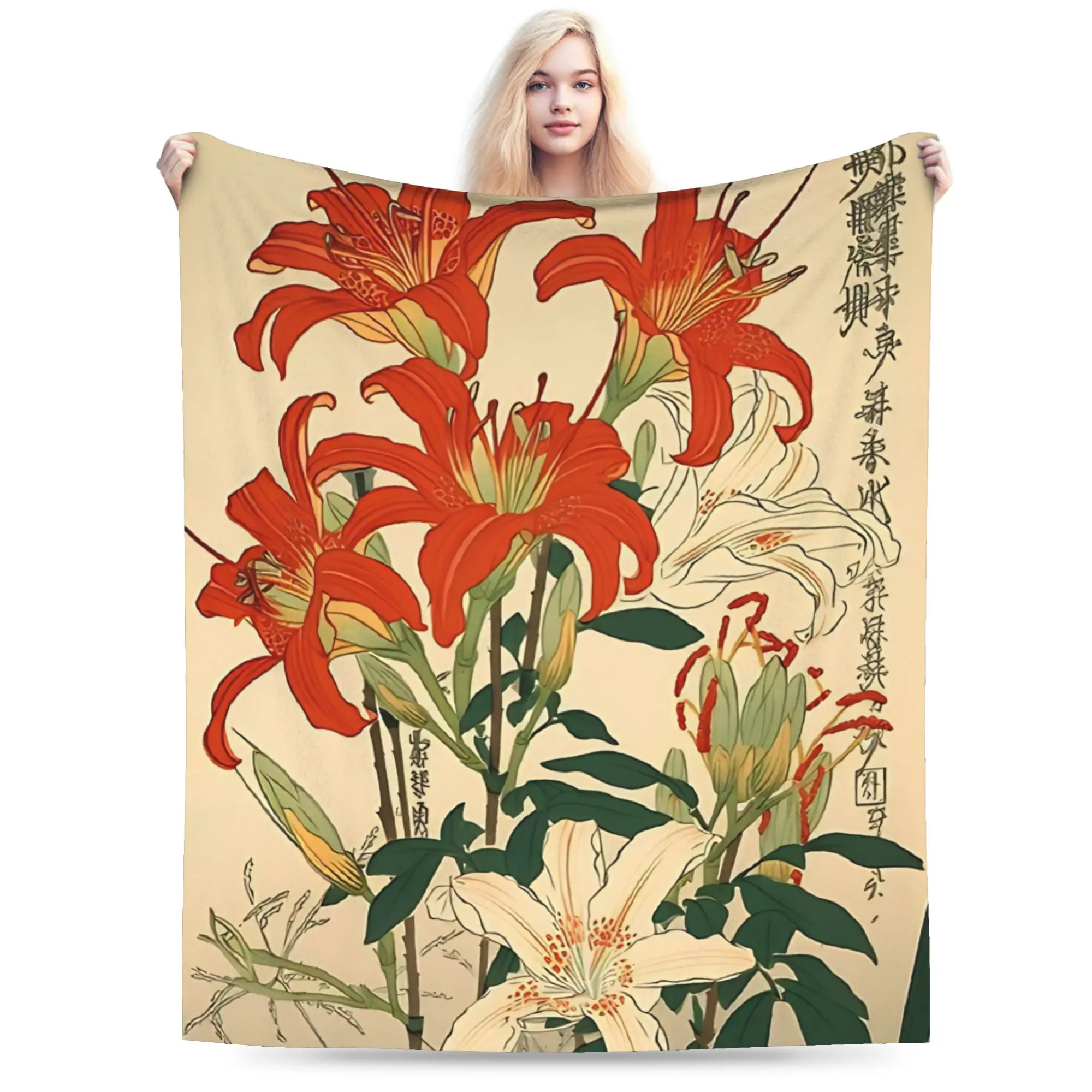 Flower Market  Blanket  Soft Graphic Plush Bedding Throws For Girls Boys Bedroom Flannel Bedspread Bed Cover