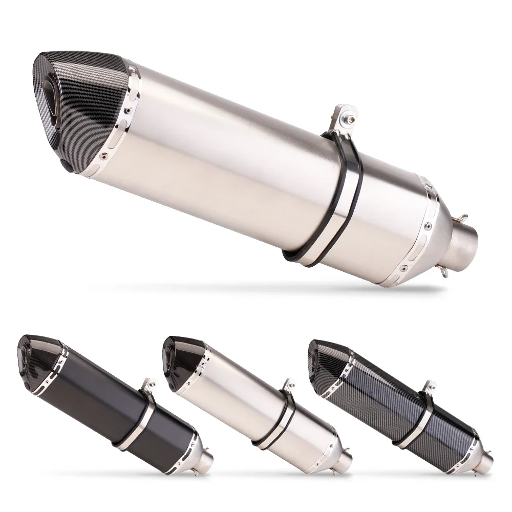 

Motorcycle Exhaust Accessories Escape Motocross Universal 51mm Carbon Fiber Muffler With DB Killer For ninja400 R3 Z900 S1000RR