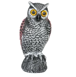 Owl Bird Scare Bird Deterrent Realistic Bird Scarer Owl Prowler Decoy Protection Repellent Garden Decoration no sound