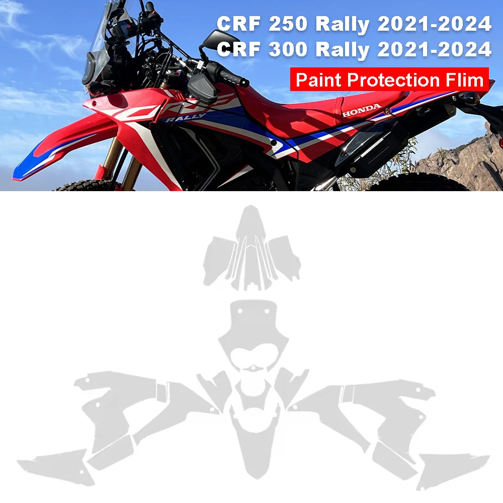 

Для Honda CRF 300L раллийный бак, комплект защиты краски, обтекатель, прозрачная наклейка, ТПУ Flim CRF 250, защита от царапин