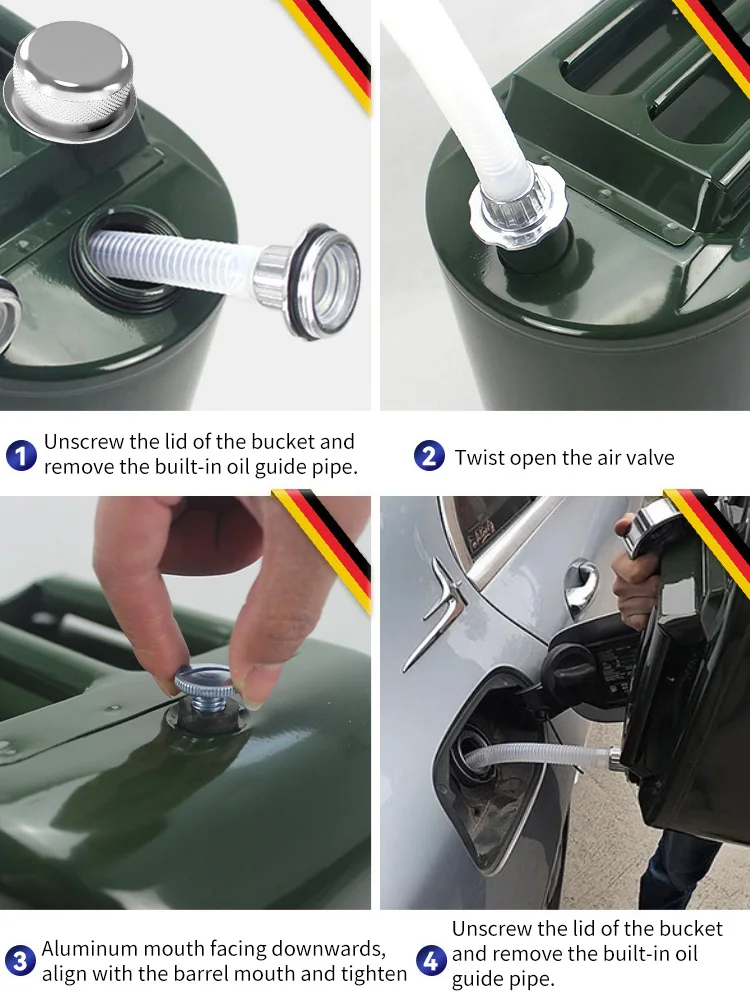 Handheld oil drum and oil pot 5L 20L10L 25L portable iron oil tank Spare fuel tank for automobiles and motorcycles