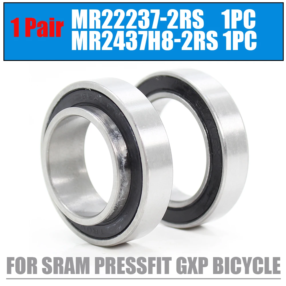 2PCS Bearings Wheel Set For SRAM Pressfit GXP Bicycle Bottom Bracket Repair Parts MR22237 MR2437H8 24*37*8mm 22.2*37*8*11.5mm