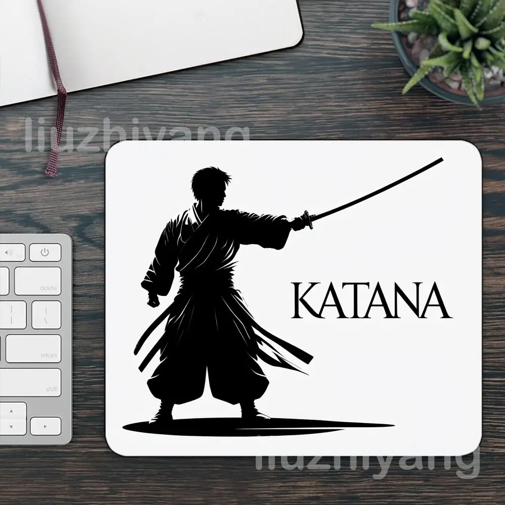 

Japanese Katana Mouse Pad 40X45cm Large Square Computer Office Game Table Mats Rubber Anti-slip Mousepads Small Decor Desk Pads