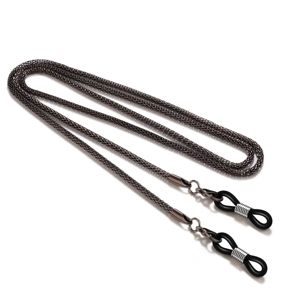 

3Pcs Anti-Skid Glasses Chain Premium Material Comfortable Safe Eyewear Holder for Sports Travel Banquet Black Golden Silver