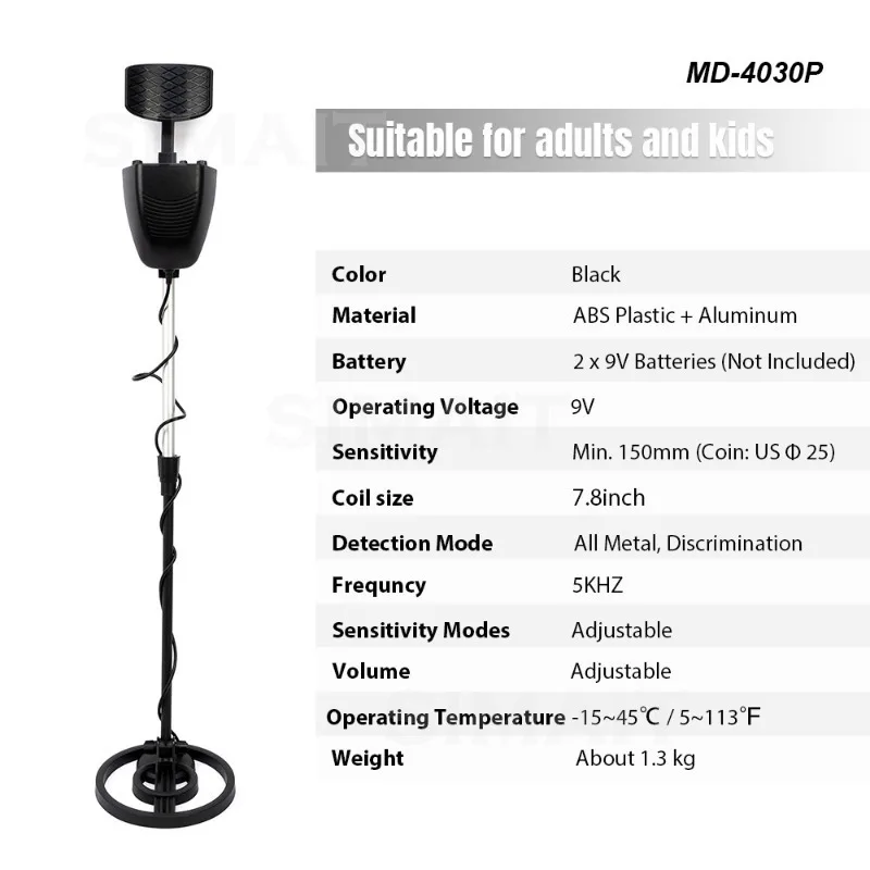 MD4030P Underground Metal Detector, Detecting Gold, Silver and Copper, Detector