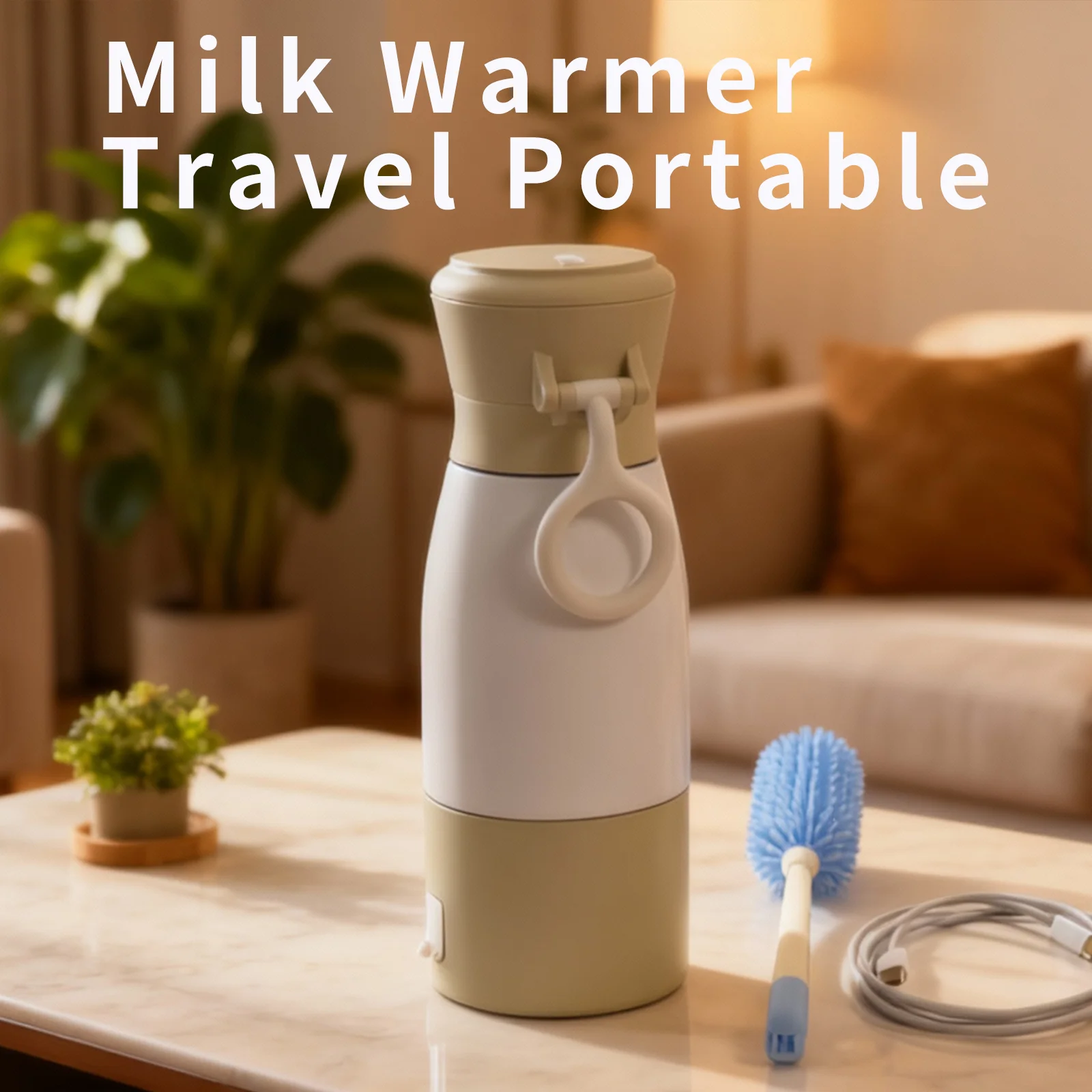 Портативная подогреватель бутылочек, емкостью 500 мл, подходит для различных молочных жидкостей, включая грудное молоко, формулу и воде.