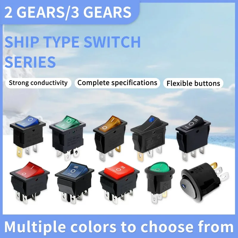 10Pcs Rocker Switch Switch for Automotive Car,KCD1/6A, KCD3/16A,KCD4/16A,Lighting Up LED 12v/220v(optional)