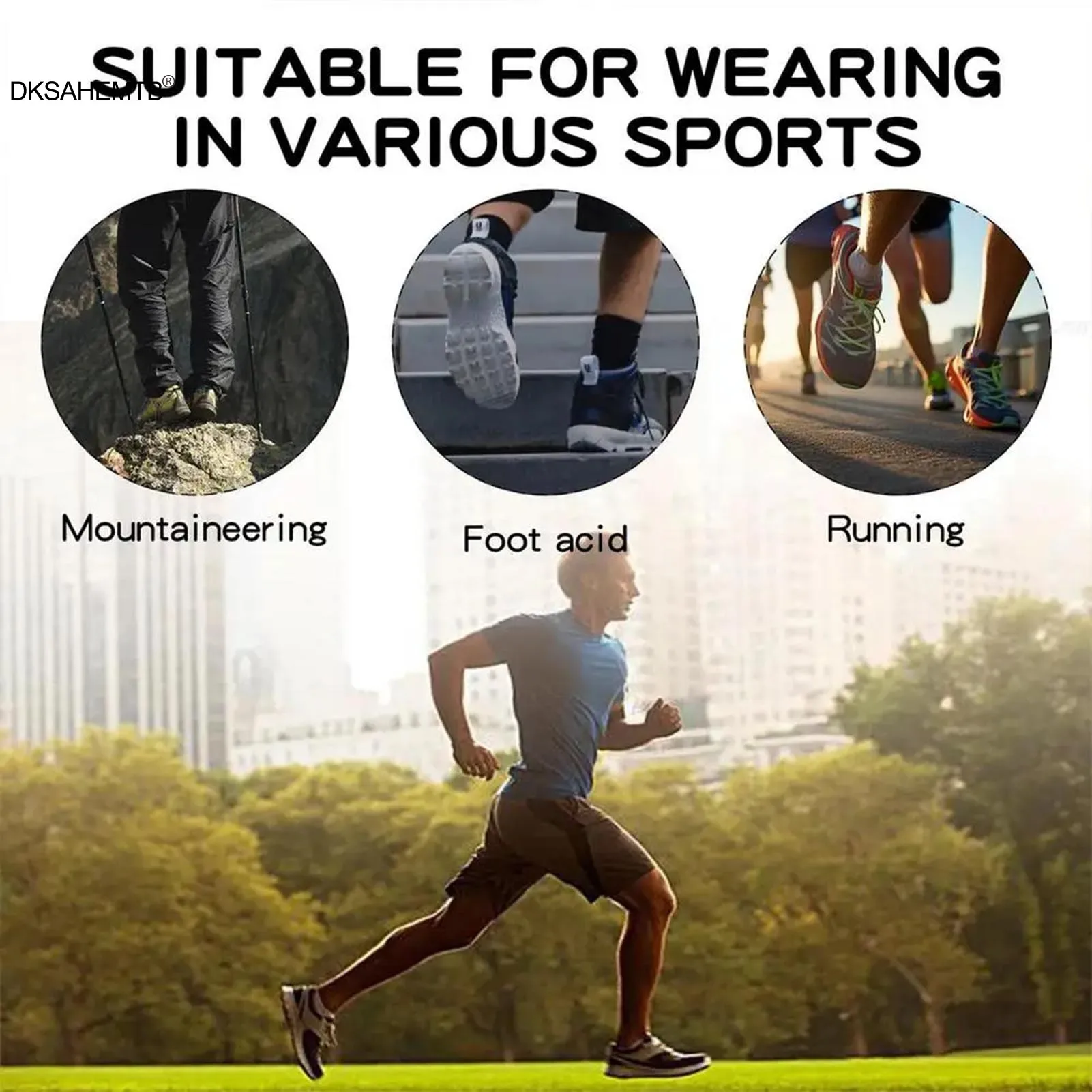 Anti Slip Ankle Support Socks Breathable High Elasticity Sports Socks For Running Cycling Yoga Fitness Outdoor Sports Equipments