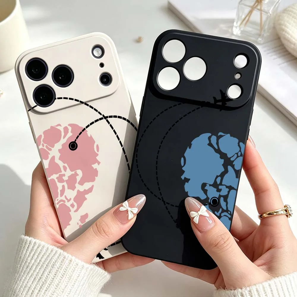 Airplane Flight Route Map Cover For iPhone 18 17 Air 16 16e 15 14 13 12 Pro Max Plus Soft Silicone Liquid Phone Case