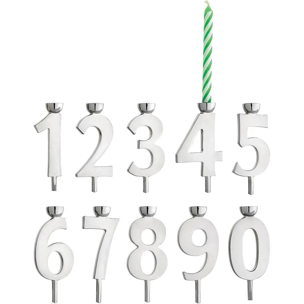 3224 Festive 10-Candle Holder Set for Joyful Celebrations