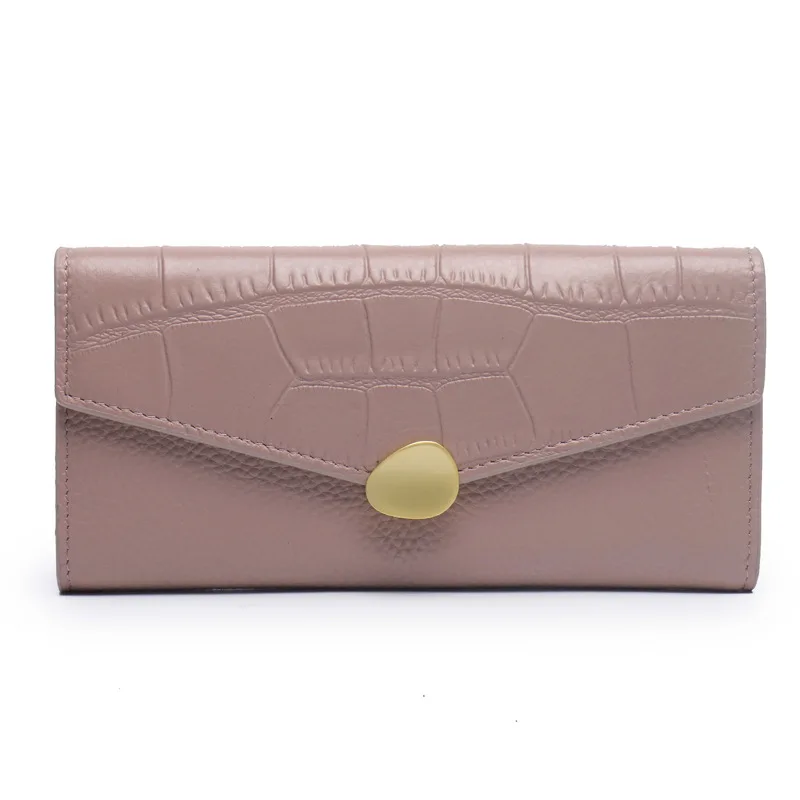 

Annmouler Luxury Wallets for Women Genuine Leather Card Holders Designer Cow Leather Purse Qulaity Billfolds Clutch Wallet