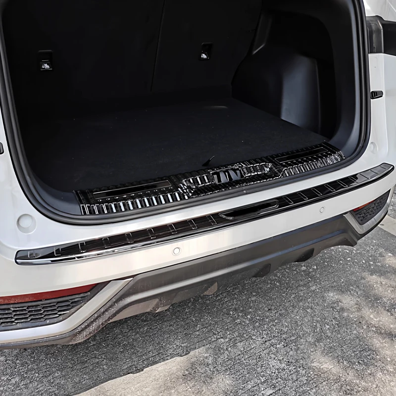 For Ford Territory 2022-2026 Stainless Steel Car Rear Trunk Threshold Guard Plate Trim Boot Built-in External Protective Cover