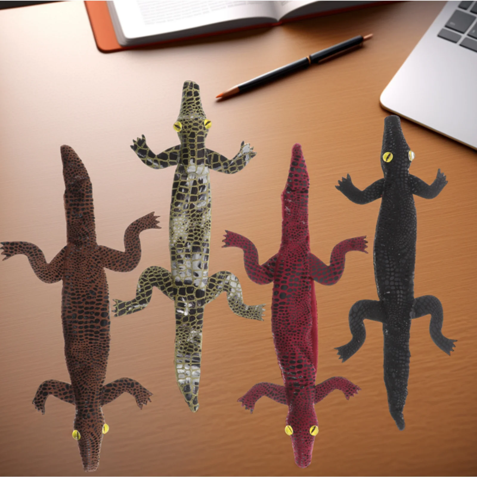 4Pcs Slap Bracelets Kids Adjustable Wristbands Realistic Style Halloween Jungle Party Favors Slap Bracelets