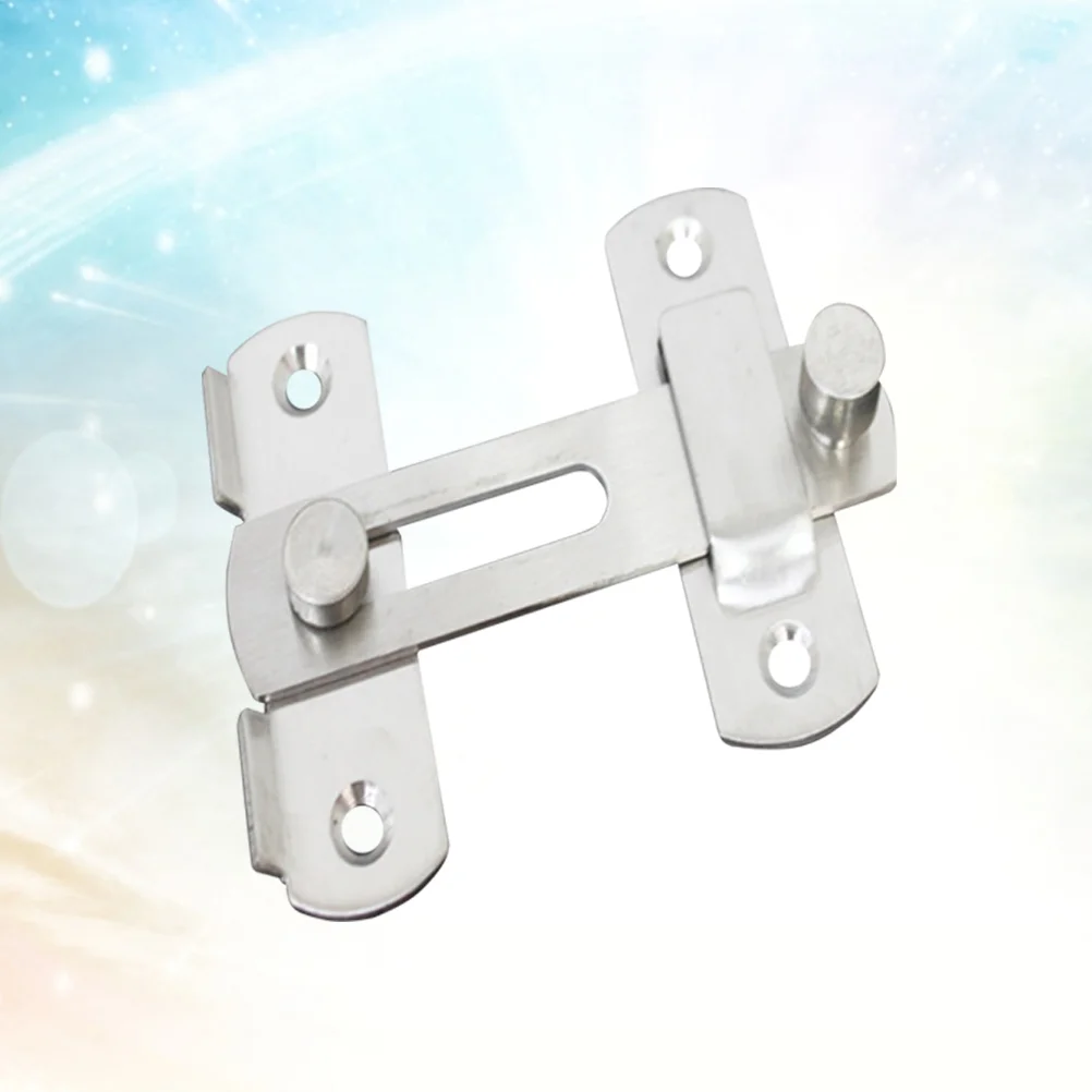 

Stainless Steel Door Latch Gate Latches Bar Latch Safety Door Lock Size S (Silver) Security Barrel Bolt