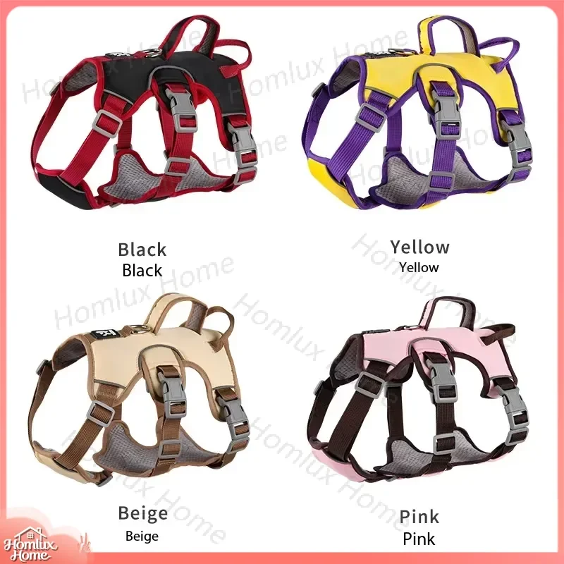 No Escape Dog Harness Vest 3 Stage Adjustable Pet Chest Strap Leash for Small Medium Large Dogs Walking Training Anti Pull