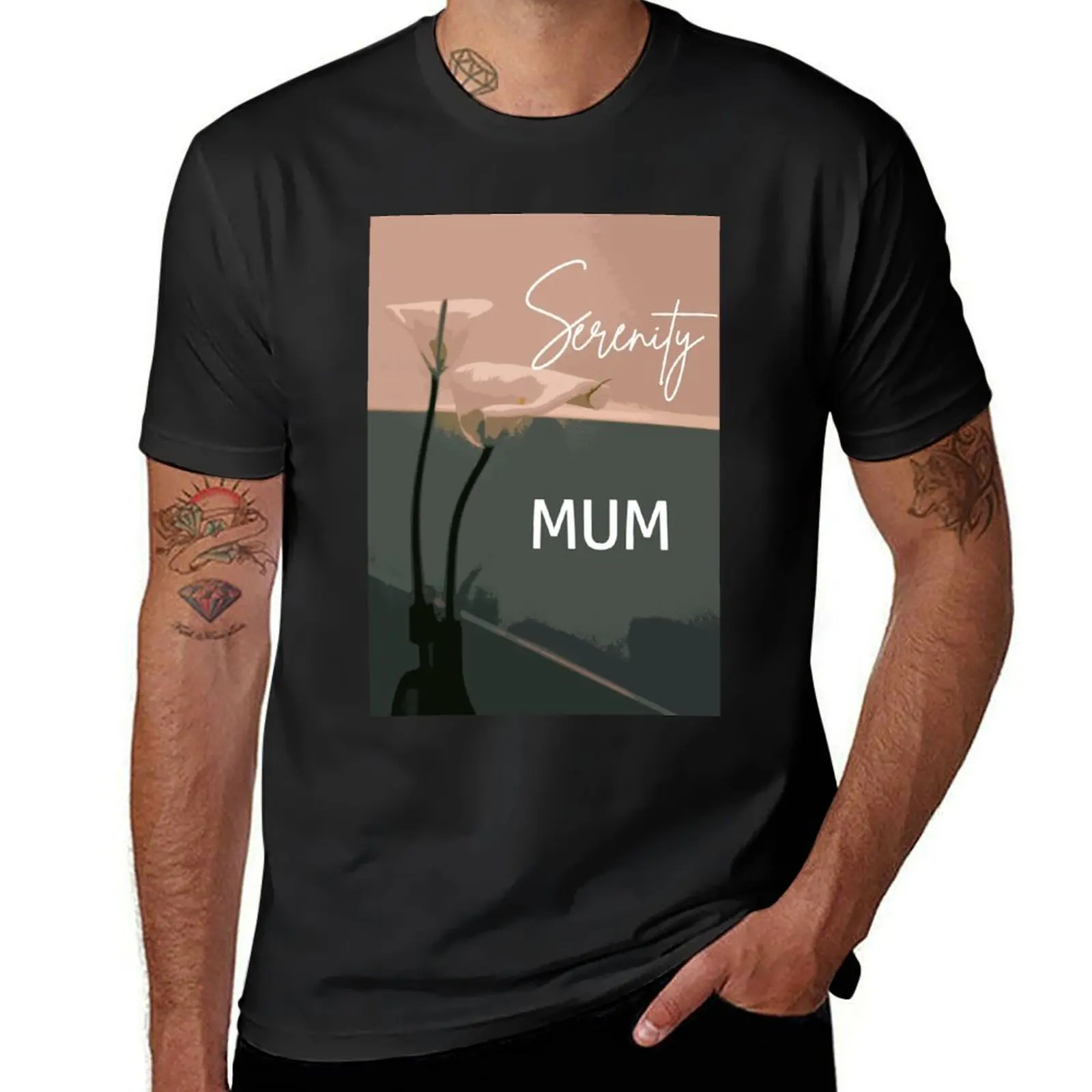 Abstract Flowers for Serenity Mum T-Shirt Aesthetic clothing graphics boys animal print men clothing