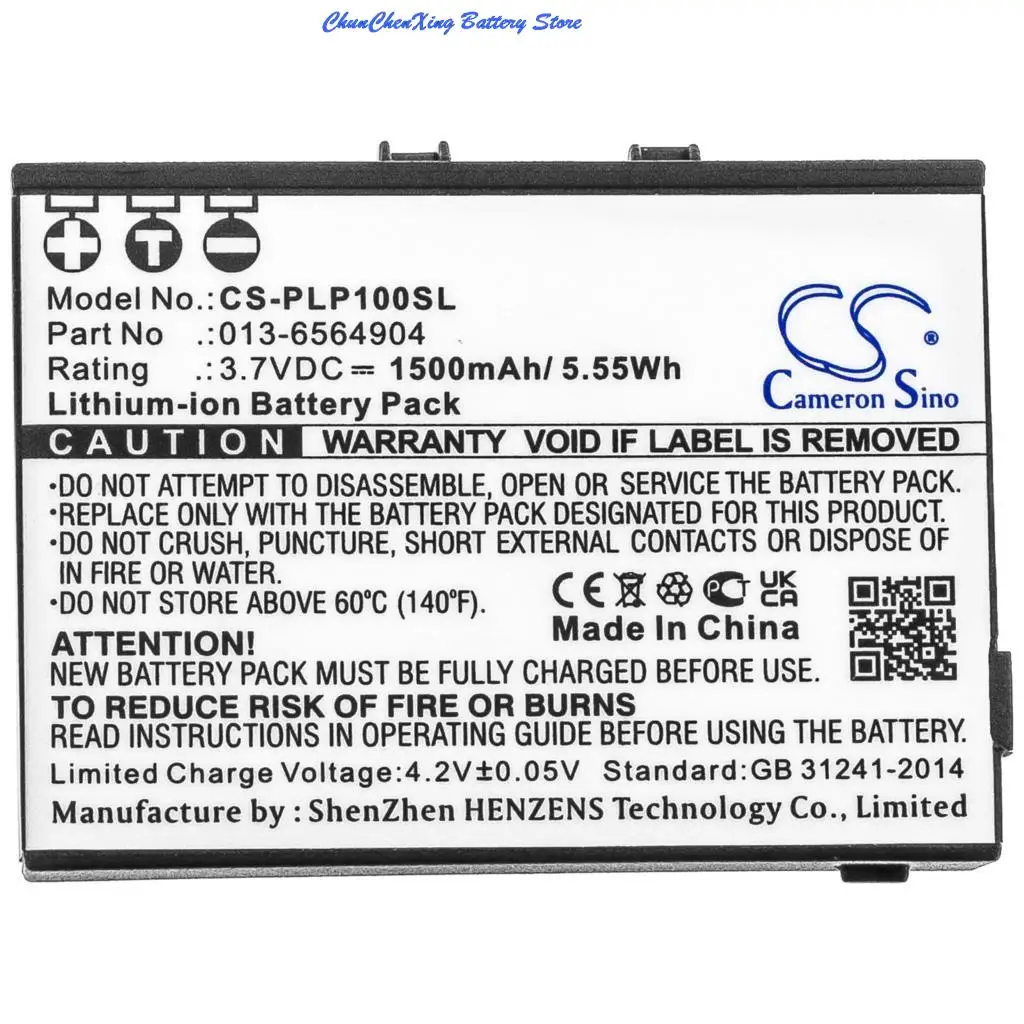 Cameron Sino 1500mAh Media Player Battery 013-6564904 for Plextalk PTP1, Pocket Daisy Player PTP1