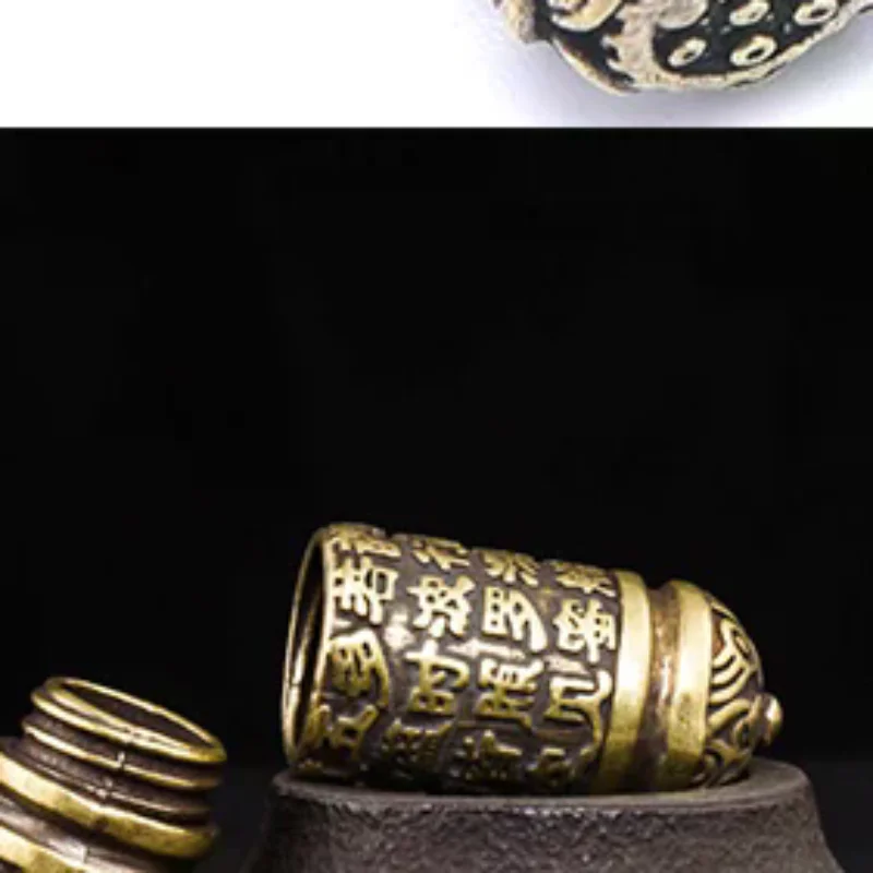 Brass Buddha GuanYin Sutra Cylinder Pendant Keychain Hanging Necklace Jewelry Pill Box Medicine Case Container Bottle Keychains