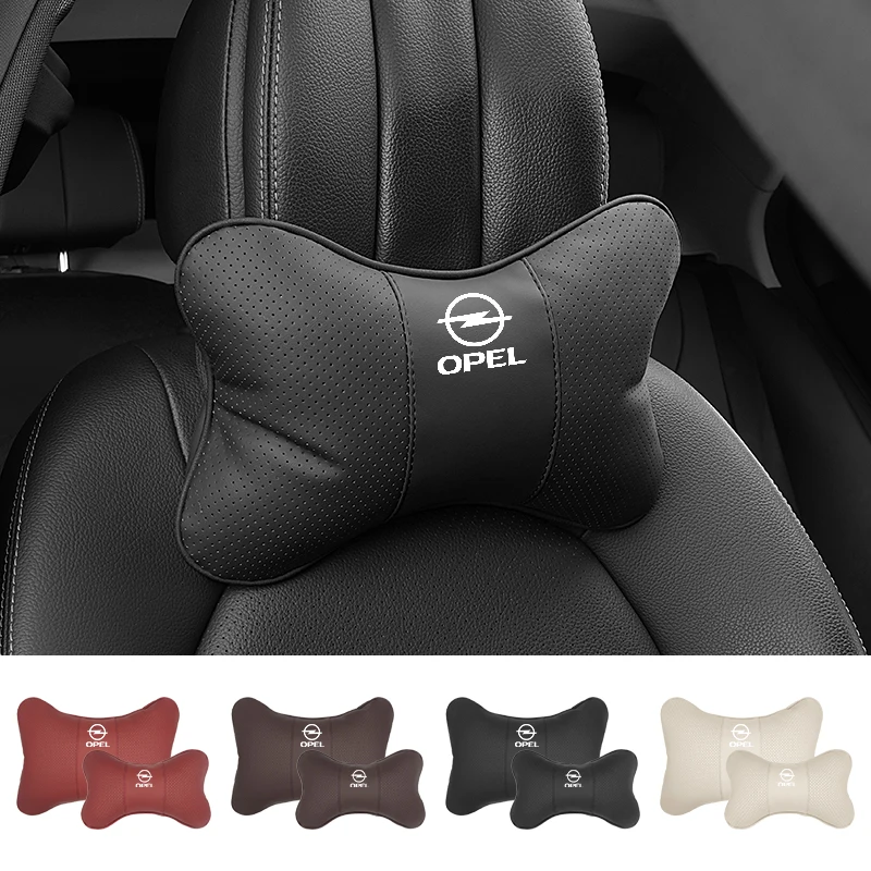 Car Seat Headrests Pillow Leather Lumbar Neck Support Back Cushion For Opel Antara Ampera Zafira Meriva Mokka Vivaro Insignia Ve