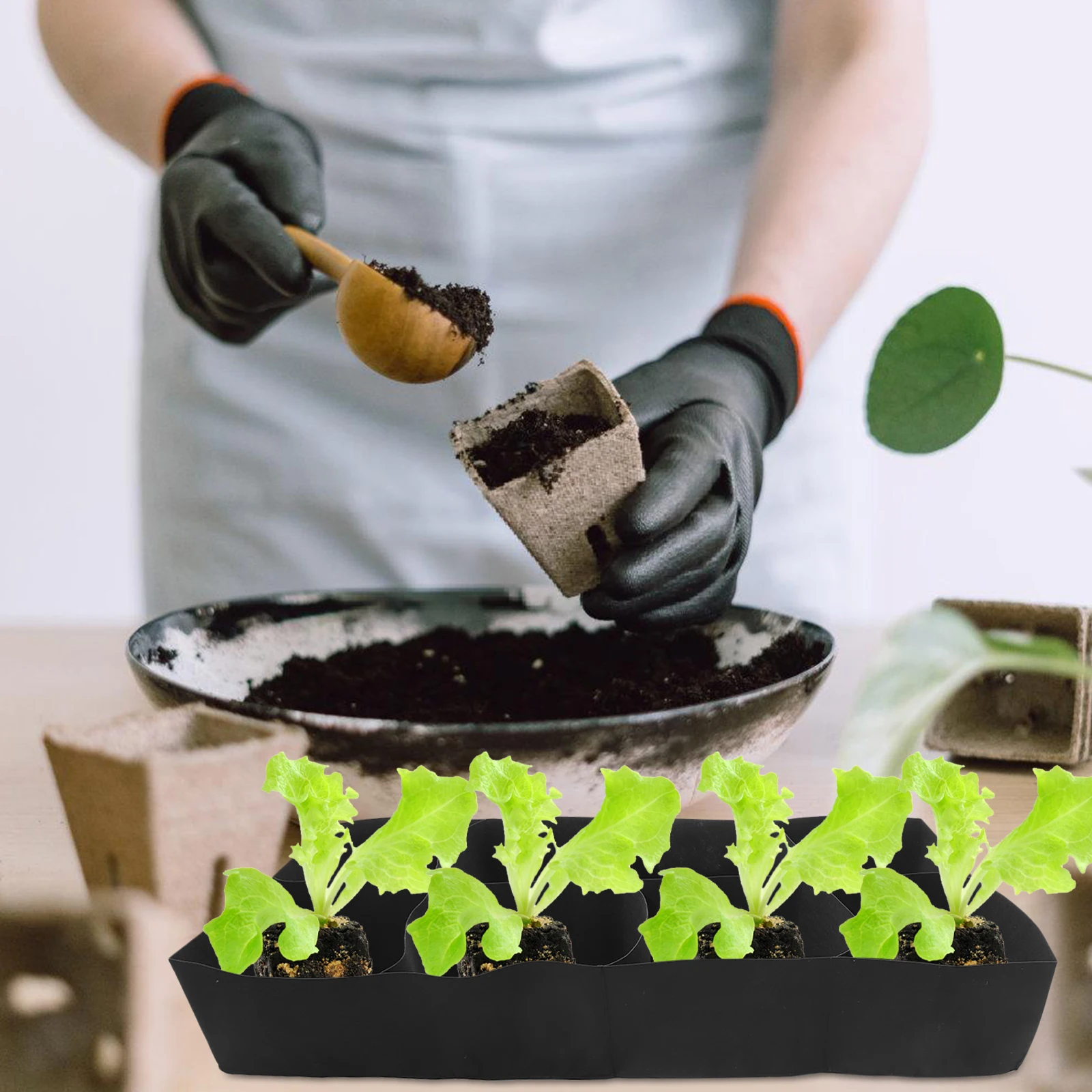 

Felt Planting Bag Garden Bed Grow Container Vegetable Flower Nursery Durable Breathable Easy Setup Foldable Outdoor Indoor