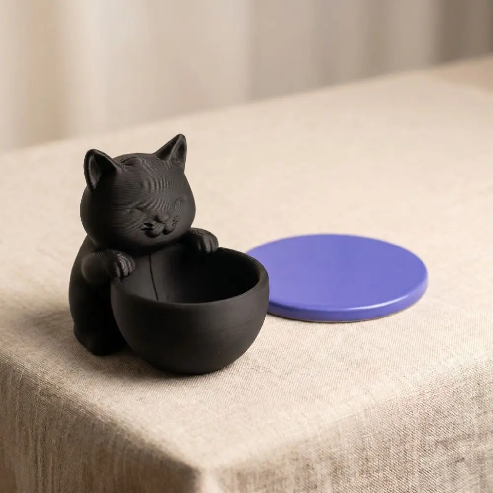Plant Container Ornaments Cat-Shaped Planter Pot 3D Printed Garden Decor Cacti Plant Pot Desktop Storage Succulents Pot Desk