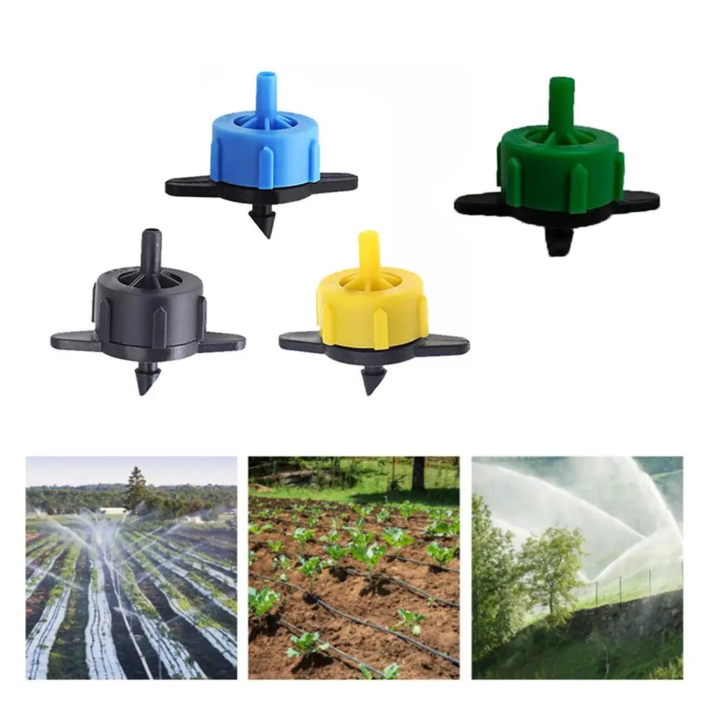 100 Pack Adjustable Flow Drippers For Drip Irrigation Systems Supporting Multiple Plant Types And Soil Conditions