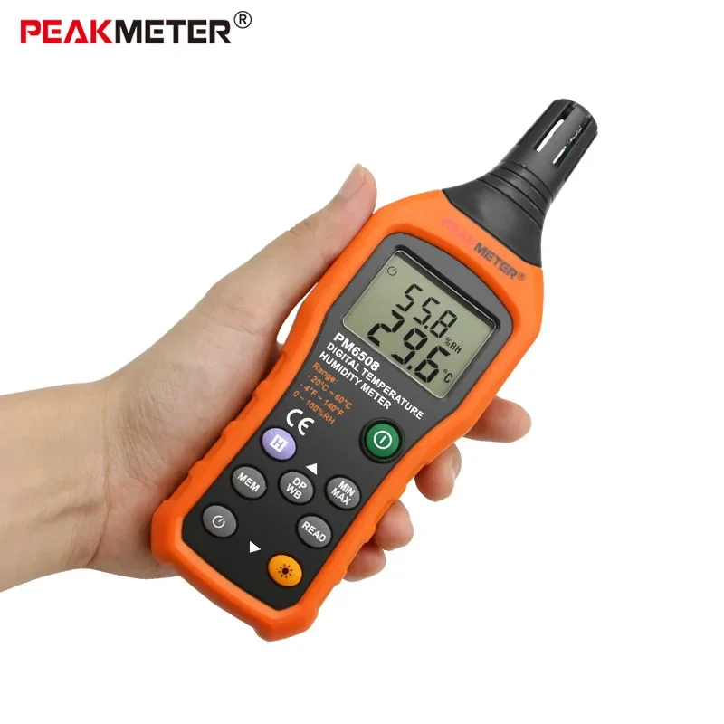 PM6508 Portable Digital  temperature& humidity Meter High Accuracy Digital Humidity & Temperature Meter