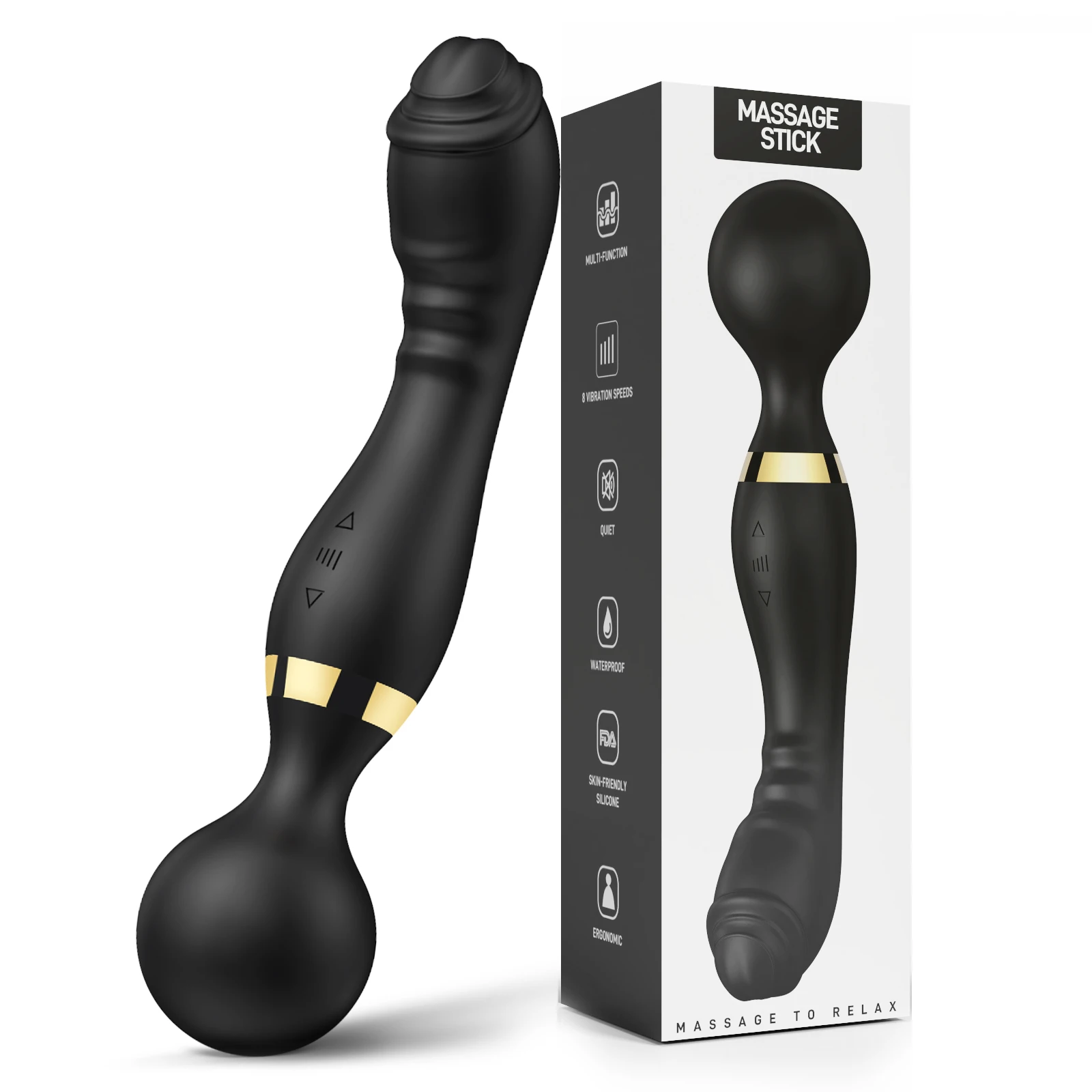 28 Mode Powerful Dildo Vibrator Clitoris Vagina AV Magic Wand Massager Anal G Spot Female Mastrubator Adult Sex Toys for Women