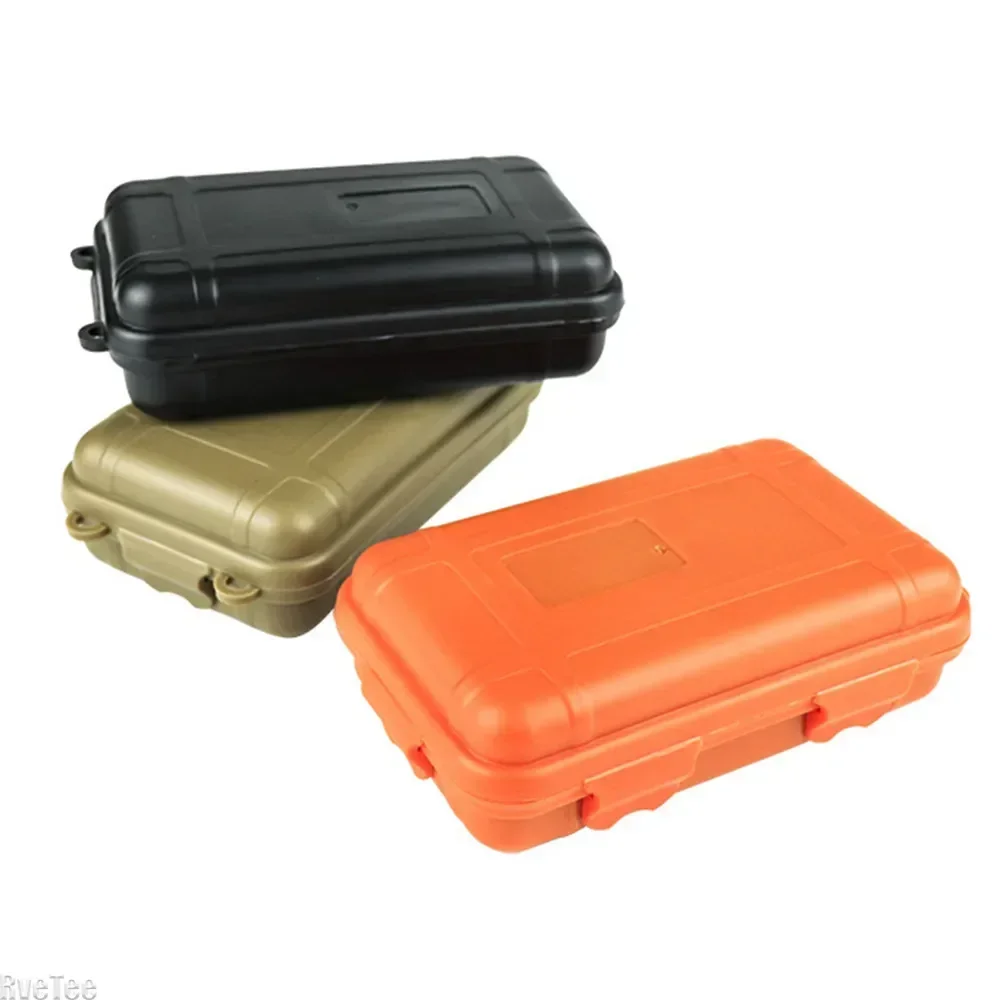 Mini Waterproof Airtight Plastic Storage Case, Sponge Lined Survival Tool Container, Portable Box for Outdoor Camping & Travel