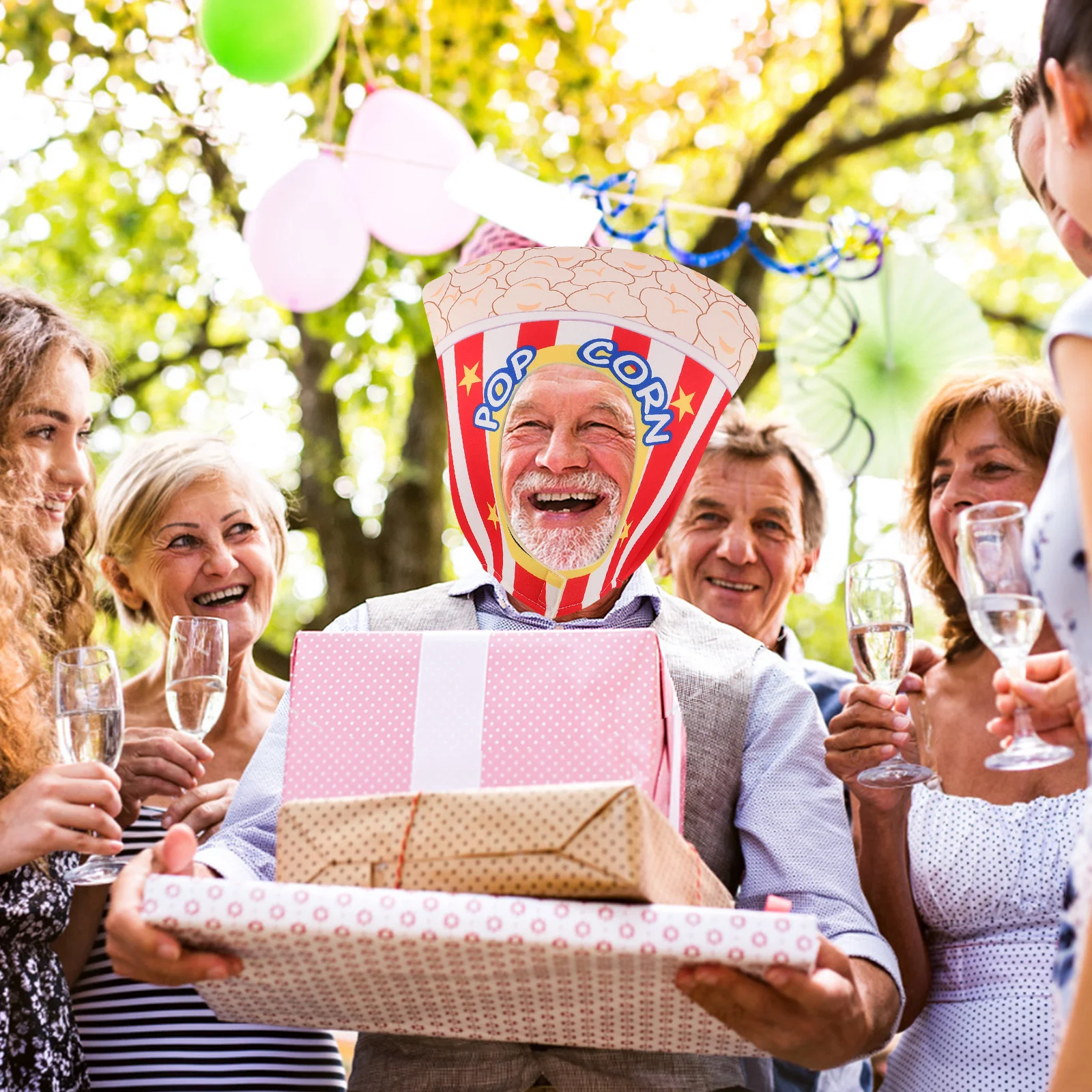 1 pz secchiello per popcorn costume cappello copricapo festivo per la festa notturna di film Halloween Natale compleanno carnevale cabina fotografica prop